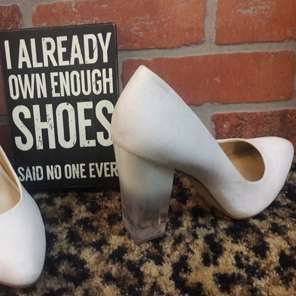 lucite high heel shoes